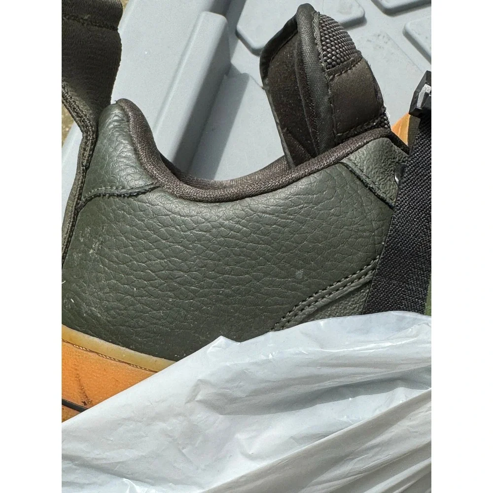 Nike Air Force 1 Utility Low Sequioa Sneakers Olive With Strap Gum Soles Men 8.5